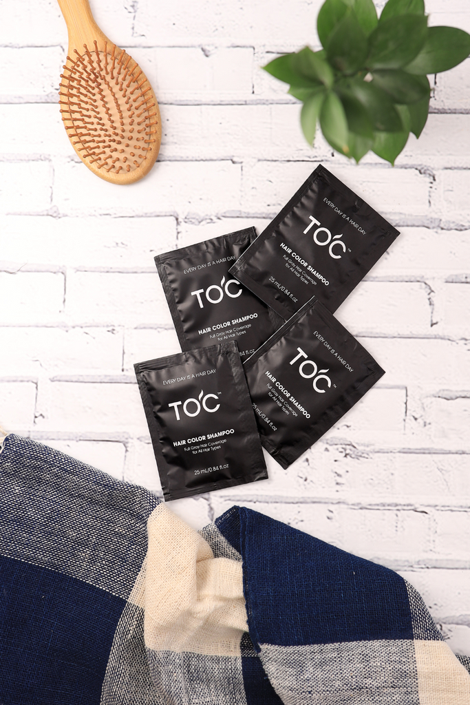 TOC Hair Color Shampoo Covering Gray Hair - Sample Pack of 25ml – TOC ...