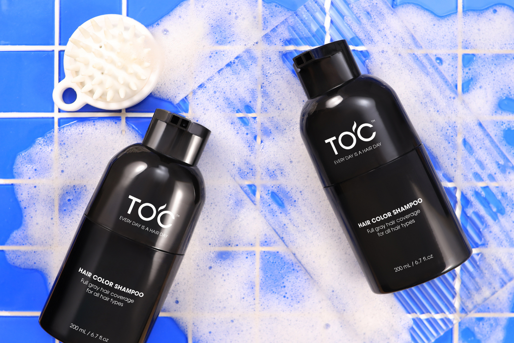 TOC Hair Color Shampoo: Instant Gray Coverage and Long-Lasting Results ...