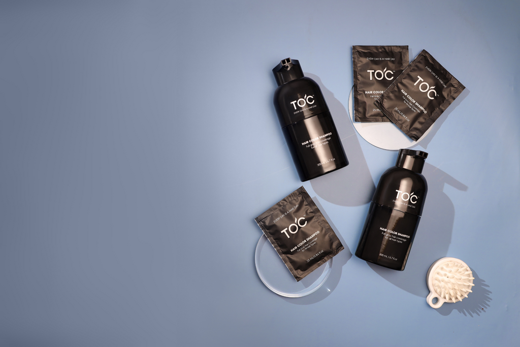 TOC Hair Color Shampoo: Instant Gray Coverage and Long-Lasting Results ...